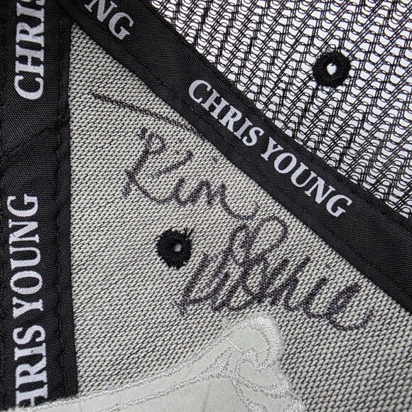 Chris Young 2016 World Tour Mesh Trucker Hat Adjustable Black Collectible Cap - Picture 8 of 10